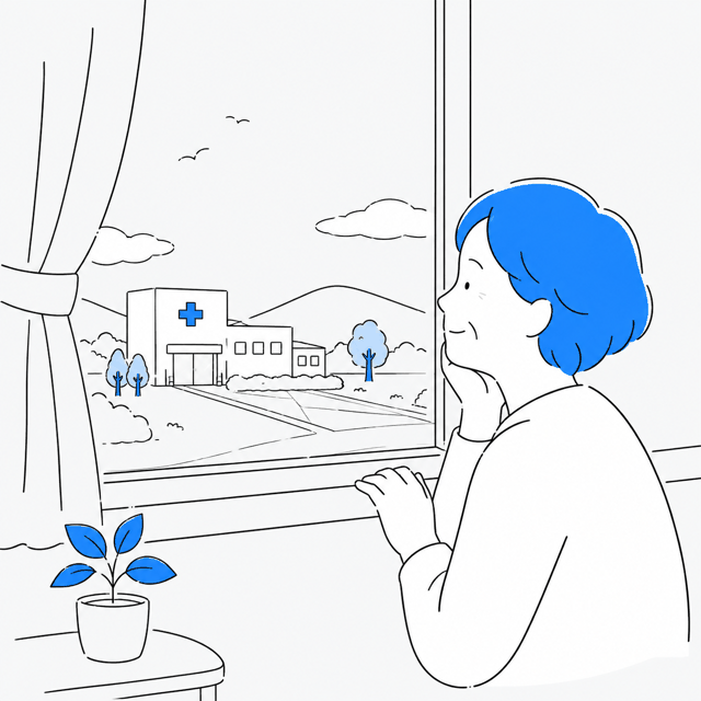 遠方患者のイラスト