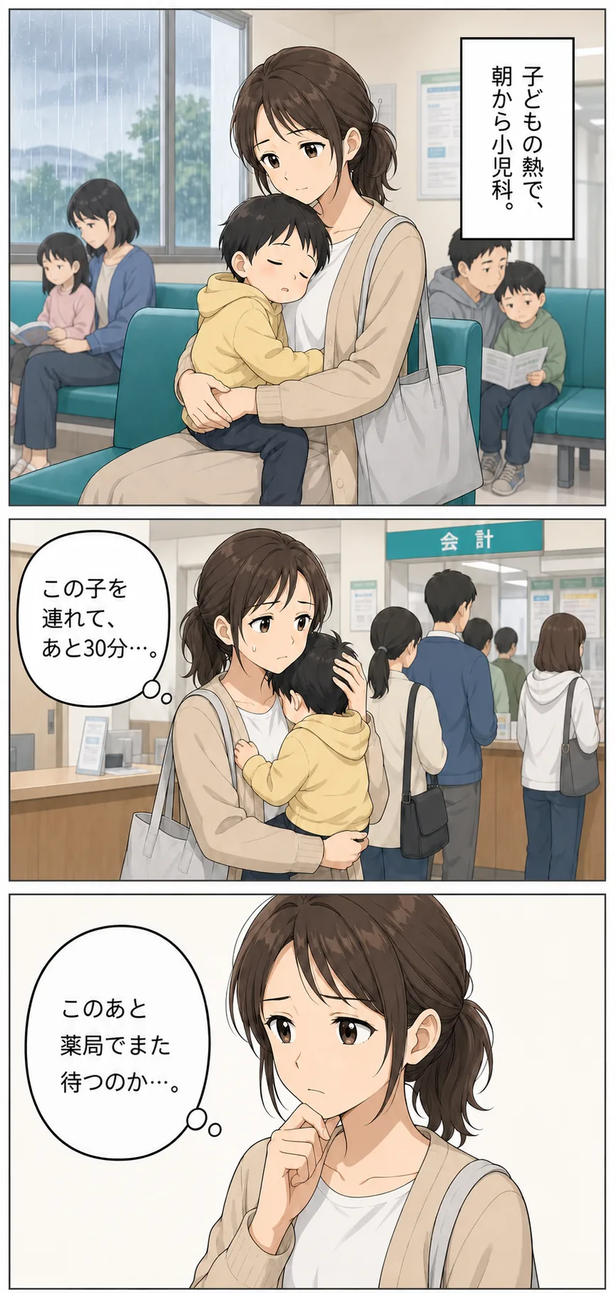 これから病院・クリニックに行く方のまんが（1枚目）